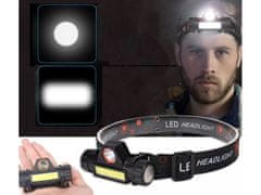 Verkgroup naglavna punjiva LED svjetiljka, COB + XPE, 4-u-1