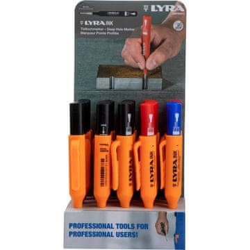 slomart Display 20x Lyra Ink markera: 12 crnih, 3 plava, 5 crvenih