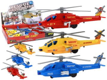 slomart Spasilački helikopter s opružnim pogonom, aluminijski, miješani, sa zvukom i svjetlima