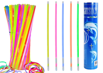 slomart LEAN TOYS Fluorescentne narukvice 100 komada Više boja Svjetleće u mraku