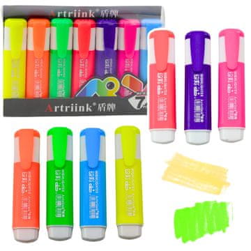 slomart Set 7 neon boja LEAN markera/flomastera