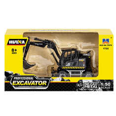 Huina bager na kotačima s buldožerom metal crni 1:50