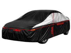 Verkgroup cerada za auto XXL, 491x146x110 cm, crna