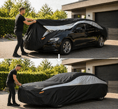 Verkgroup cerada za auto XXL, 491x146x110 cm, crna