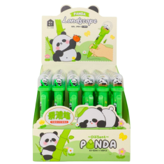 slomart Gel nalivno pero LEAN Panda u kupoli, plavi uložak 0.5mm