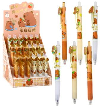 slomart Gel olovka LEAN kapibara, plava tinta, 0.5mm, 14cm
