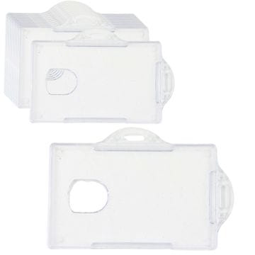 slomart LEAN etui za ID kartice, horizontalni, tvrdi plastični, prozirni, 10 komada