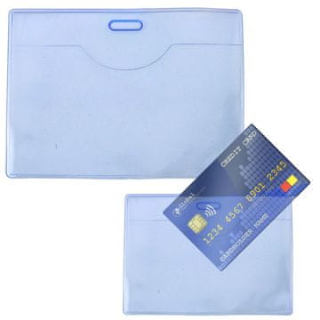 ETUI LEAN Etui za iskaznicu, horizontalni, prozirno plavi, 20 kom.