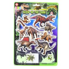 slomart Fluorescentne naljepnice za zid - dinosauri, zvjezdice