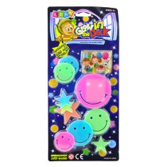 slomart Fluorescentne naljepnice za zid - smajlići, zvjezdice, 40 kom.