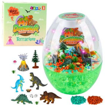 DIY kreativni komplet za terarij s dinosaurima s noćnim svjetlom za glasovno upravljanje