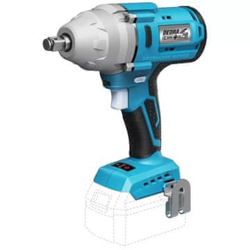 slomart Dedra SAS+ bežični udarni ključ 600 Nm, 1/2", akumulatorski 18V