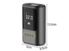 Verkgroup bežična zračna pumpa, 10 bar, 150 PSI, USB, crna