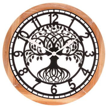 Autronic Zidni sat Wall clock - diameter 60 cm, metal and MDF, tree of life (HA1740)