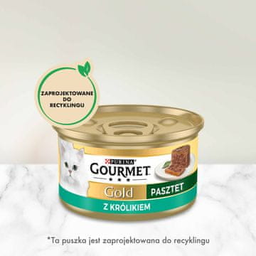 slomart GOURMET Gold Zec - mokra hrana za mačke, 85 g, bez konzervansa