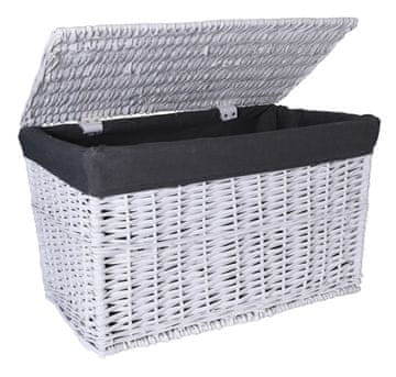Gockowiak Pleteni kovčeg 56x34x34 cm 65L bijelo-siva