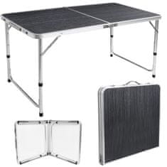 DORI TRAMP kamperski set, sklopivi, 120x60 cm, crno drvo