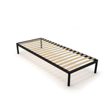 Okvir za krevet BED ALU 80x200 Metal Drvene Letvice Moderni CRNA
