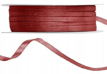 PartyDeco Satenska vrpca bordo ukrasna vjenčana vrpca 3 mm 50 m