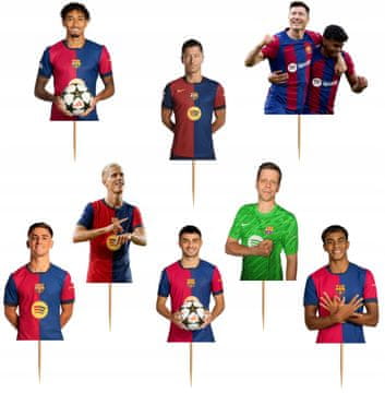 INNA Dekorativni ukrasi za muffine i kolačiće FC Barcelona Barca 8 kom.