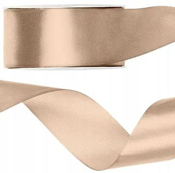 PartyDeco Dekorativna satenska vrpca PEACH 25 mm 25 m