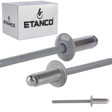 Aluminijske otvorene zakovice 4x10mm RAL 9006