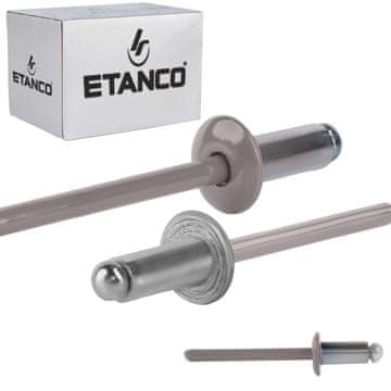 Aluminijske otvorene zakovice 4,8x10 mm RAL 9007