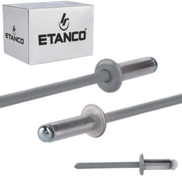 Aluminijske otvorene zakovice 4,8x12 mm RAL 9006