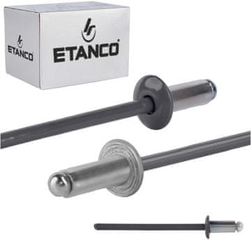Aluminijske otvorene zakovice 3,2x6 mm RAL7016