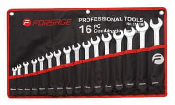 FORSAGE Kombinirani ključevi 6-24 mm, set od 16 Cr-V ključeva