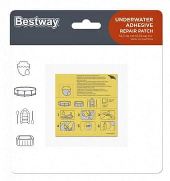 Bestway vodootporne zakrpe za popravak 10 kom.