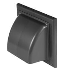 Awenta Poklopac za ispuh ventilacijskog kanala 125 mm s nepovratnim poklopcem, grafitni