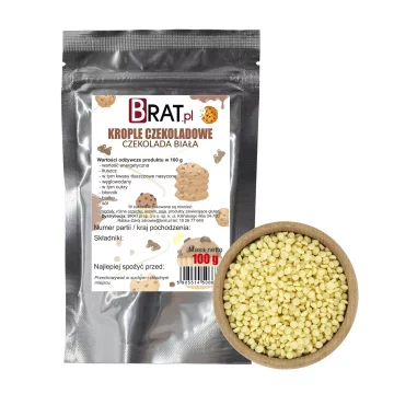Čokoladne kapljice - bijela čokolada 100g