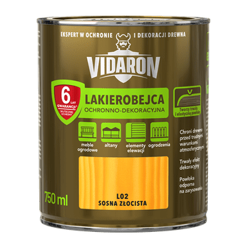 Vidaron lakirna boja za drvo zlatna L02 750ml