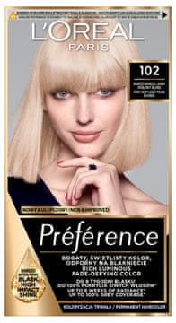 L’Oréal Loreal Preference boja za kosu - 102 Sydney vrlo, vrlo svijetli biserni plavušan (2x60ml, 54ml)