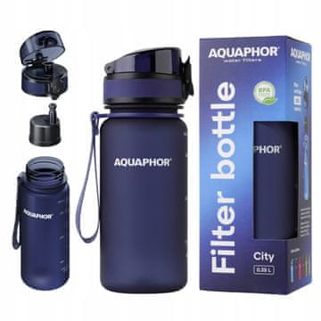 Aquaphor Boca s filterom za vodu Aquaphor City 350 ml tamnoplava, boca za trening