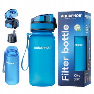 Aquaphor Boca s filterom za vodu Aquaphor City 350 ml plava, boca za teretanu