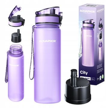 Aquaphor Boca za filtriranje vode Aquaphor City 500 ml, lavanda, s jednim uloškom