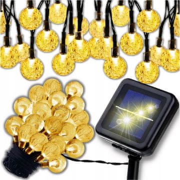 Solarna girlanda 10m 100 LED kuglica IP65 senzor sumraka za vrtnu zavjesu