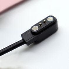 HURTEL 2-pinski magnetski punjač od 2,8 mm za pametne satove od 60 cm - crni
