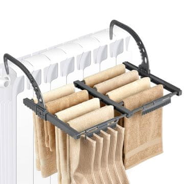 Vilde Metalna siva sušilica rublja na izvlačenje za radijator 32,5-60x35 cm