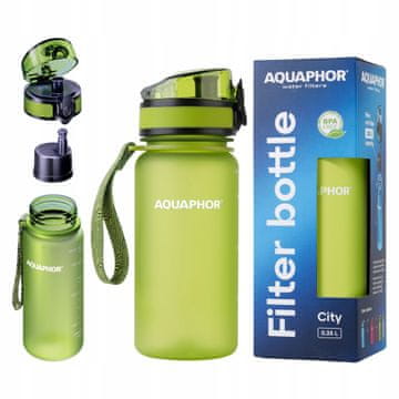Aquaphor Boca za vodu za djecu za školu Aquaphor City 350 ml s filterom za vodu