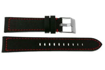 Pacific REMEN 22 MM XXL Š25XL GLATKI crni remen, crveni šavovi