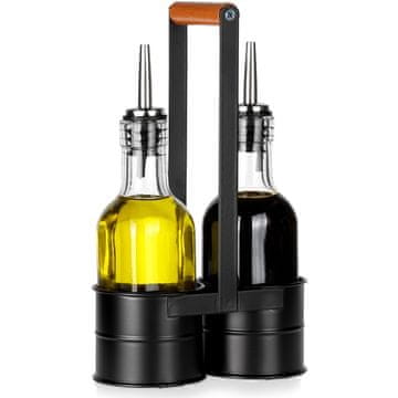 Vilde Staklene boce za maslinovo ulje i ocat u stalku 2x150 ml 3 kom.