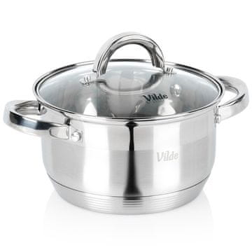 Vilde Čelični lonac sa staklenim poklopcem INOXCELLENT 18 cm, 2,5 l