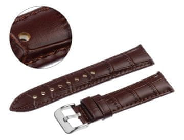 Pacific REMEN 20 MM W90 Smeđi remen CROCODILE, smeđi šavovi