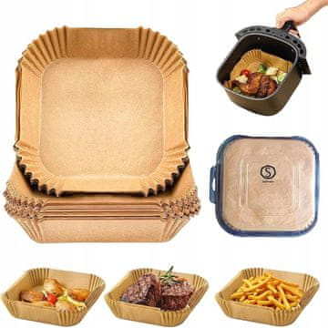 Uložak za papir za pečenje za fritezu na vrući zrak, 100 komada