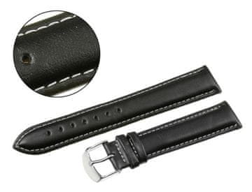 Pacific REMEN 24 MM XL W83L GLATKI crni remen, bijeli šavovi