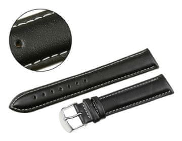 Pacific REMEN 26 MM XL W83L GLATKI crni remen, bijeli šavovi