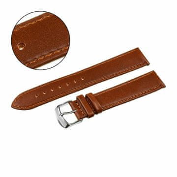 Pacific REMEN 22 MM XL Š44L GLATKI smeđi remen, smeđi šavovi